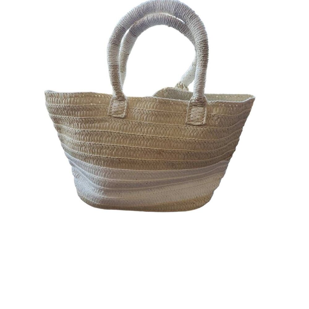 Altru Good for You Tote Tan Woven Straw Look Beachy Bag - Picture 2 of 5
